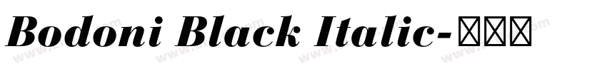 Bodoni Black Italic字体转换